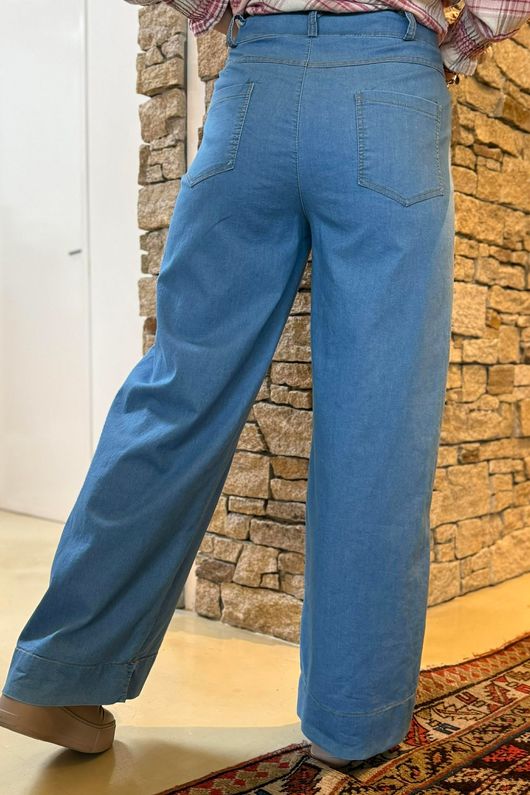 Brynn Wide Leg Jeans Mid Denim 